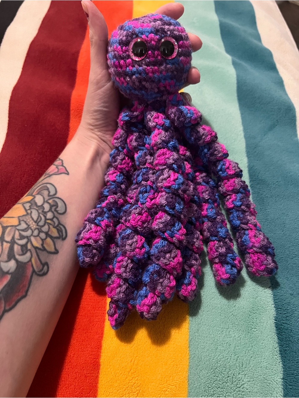 Colorful Crocheted Octopus 🐙 - Picture 3 of 8